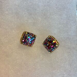 Kate Spade Colorful Glitter Square Earrings